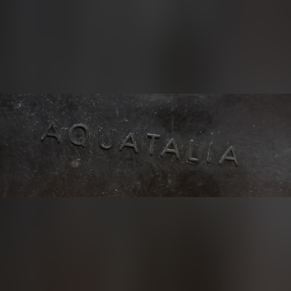 Aquatalia Prisca Black Italian Calf Leather Moto Goth Stud Heel Boot Shoe SZ 9M - Picture 10 of 11